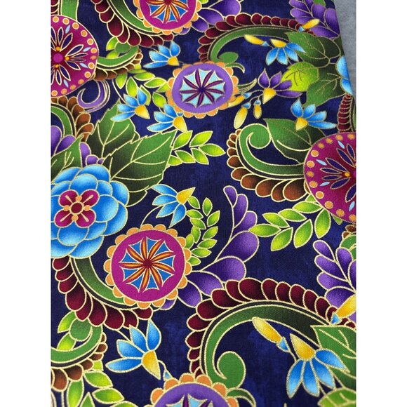 Legacy Studio 1/2 yard Polynesia Medallion Floral Cotton Fabric 44" wide - Picture 7 of 15